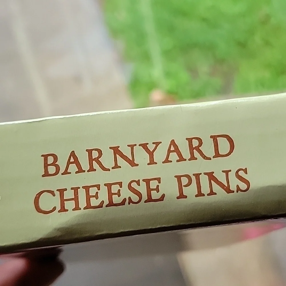 Surlatable Barnyard Cheese White Porcelain Set Of 3 Pins For Charcuterie Board
